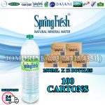 PACKAGES OF 100 BOXES : SPRINGFRESH MINERAL WATER 1500ML