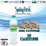 PACKAGES OF 10 BOXES : SPRINGFRESH MINERAL WATER 600ML